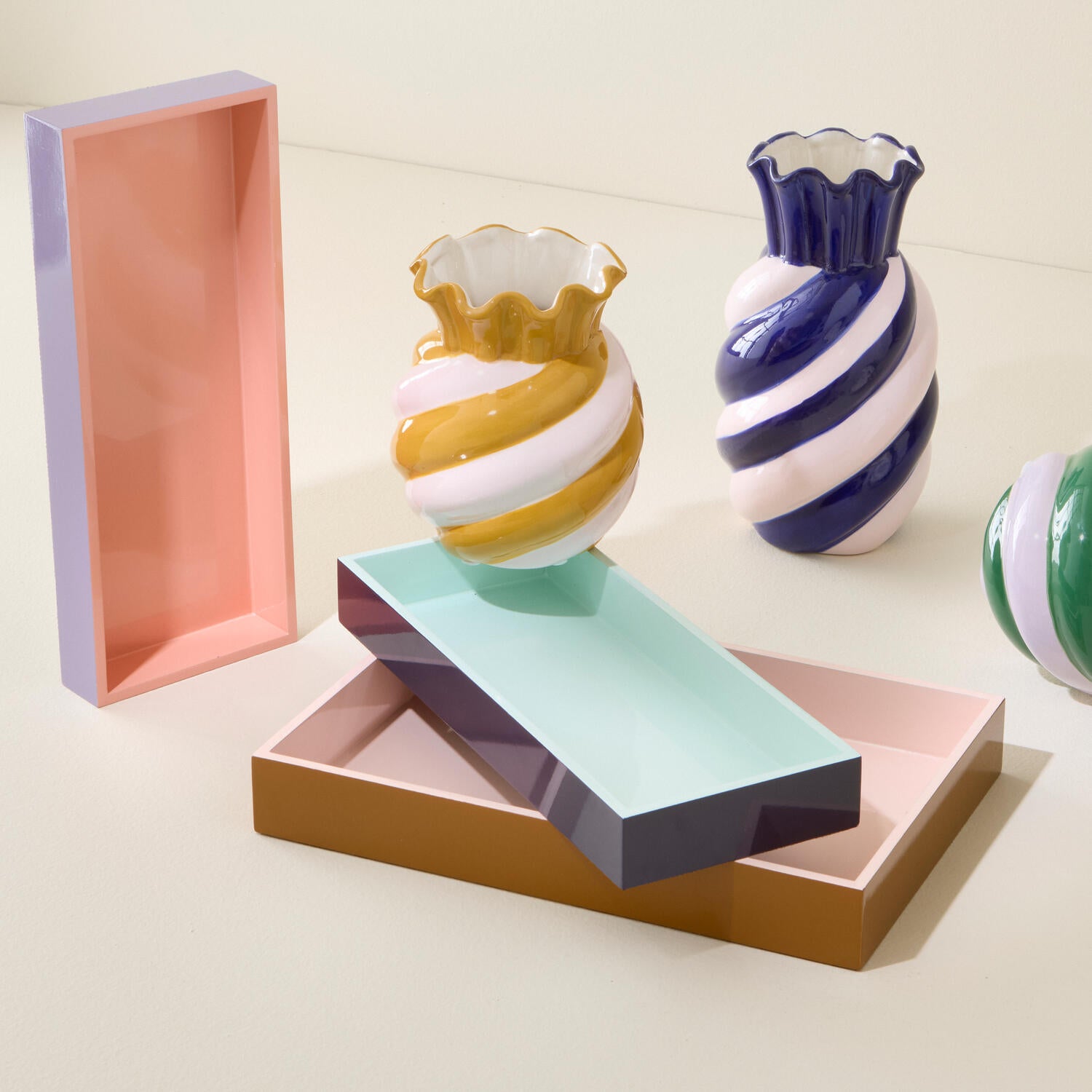 Bakke, rosa/brun - 30x20 cm